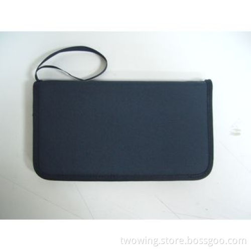 Passport holder, 600D polyester fabric, PP webbing loop for handle